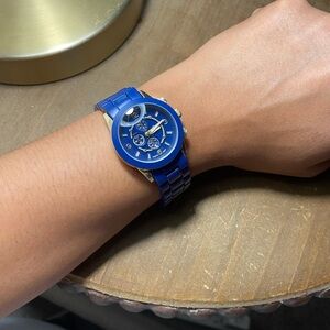 Adrienne Vittadini, Blue Chronograph Watch